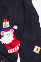 Vintage Tiara International Happy Santas Ugly Christmas Sweater (2004)
