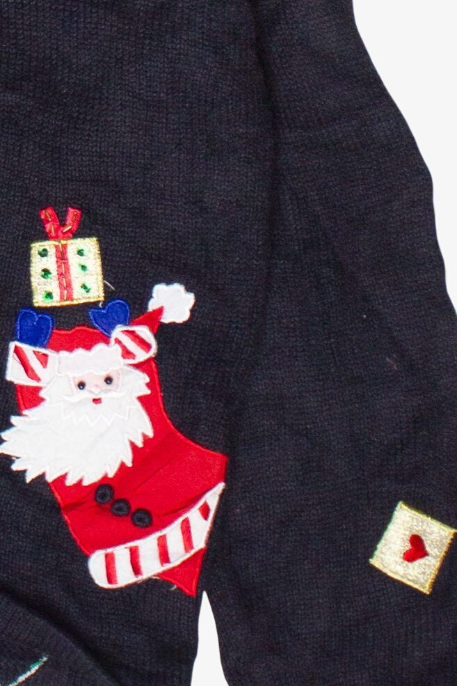 Vintage Tiara International Happy Santas Ugly Christmas Sweater (2004)