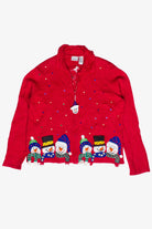 Vintage Carolina Colours Snowman Friends Ugly Christmas Sweater (2000s)