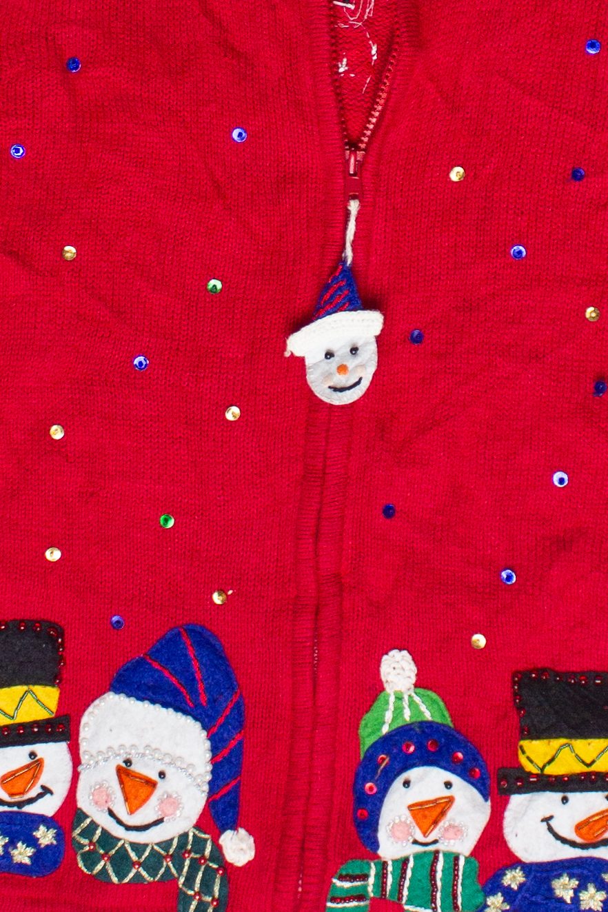 Vintage Carolina Colours Snowman Friends Ugly Christmas Sweater (2000s)