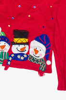 Vintage Carolina Colours Snowman Friends Ugly Christmas Sweater (2000s)