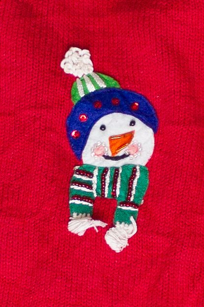 Vintage Carolina Colours Snowman Friends Ugly Christmas Sweater (2000s)