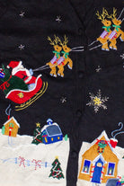 Vintage Victoria Jones Christmas Eve Night Ugly Christmas Sweater (2000s)
