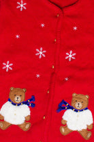 Vintage Crystal Kobe Cozy Bears Ugly Christmas Sweater (2000s)