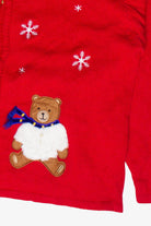 Vintage Crystal Kobe Cozy Bears Ugly Christmas Sweater (2000s)