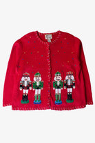 Vintage Nutcrackers Ugly Christmas Cardigan (1990s)