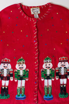 Vintage Nutcrackers Ugly Christmas Cardigan (1990s)