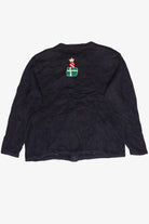 Vintage Santa's Present Stash Tiara International Zip Up Ugly Christmas Sweater (2000s)