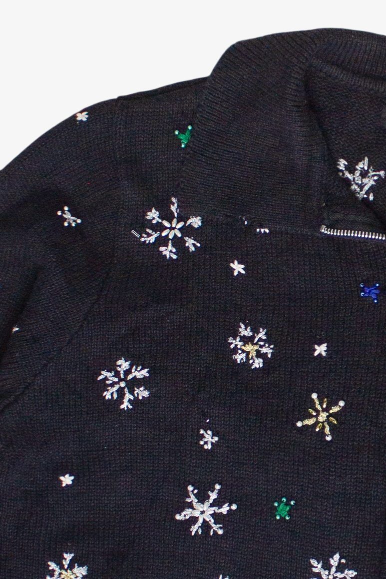 Vintage Santa's List Designers Originals Studio Zip Up Ugly Christmas Sweater (2000s)
