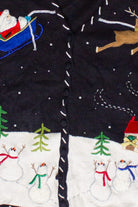 Vintage Santa Flying in His Sleigh Designers Originals Studio Ugly Christmas Sweater (2000s)