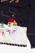 Vintage Santa Flying in His Sleigh Designers Originals Studio Ugly Christmas Sweater (2000s)