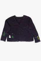 Vintage Santa Flying in His Sleigh Designers Originals Studio Ugly Christmas Sweater (2000s)