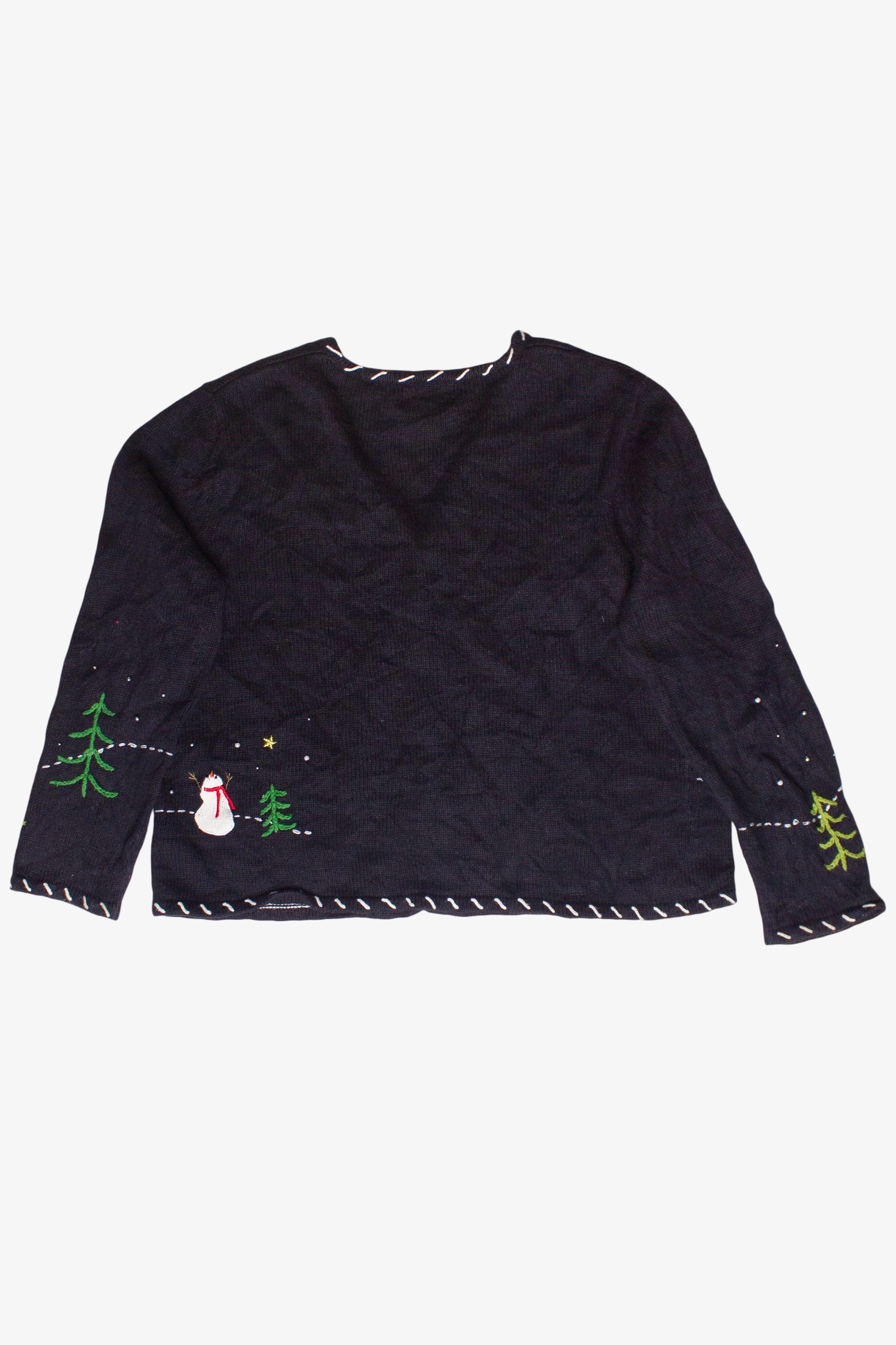 Vintage Santa Flying in His Sleigh Designers Originals Studio Ugly Christmas Sweater (2000s)