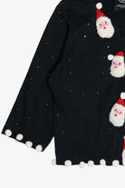 Vintage Michael Simon 3D Santa Applique Ugly Christmas Cardigan (2000s)