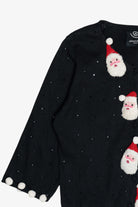 Vintage Michael Simon 3D Santa Applique Ugly Christmas Cardigan (2000s)