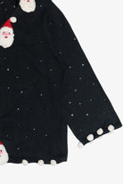 Vintage Michael Simon 3D Santa Applique Ugly Christmas Cardigan (2000s)