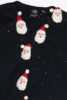 Vintage Michael Simon 3D Santa Applique Ugly Christmas Cardigan (2000s)