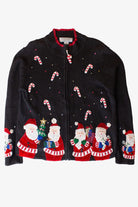 Vintage Candy Canes Christmas Cardigan (1990s)