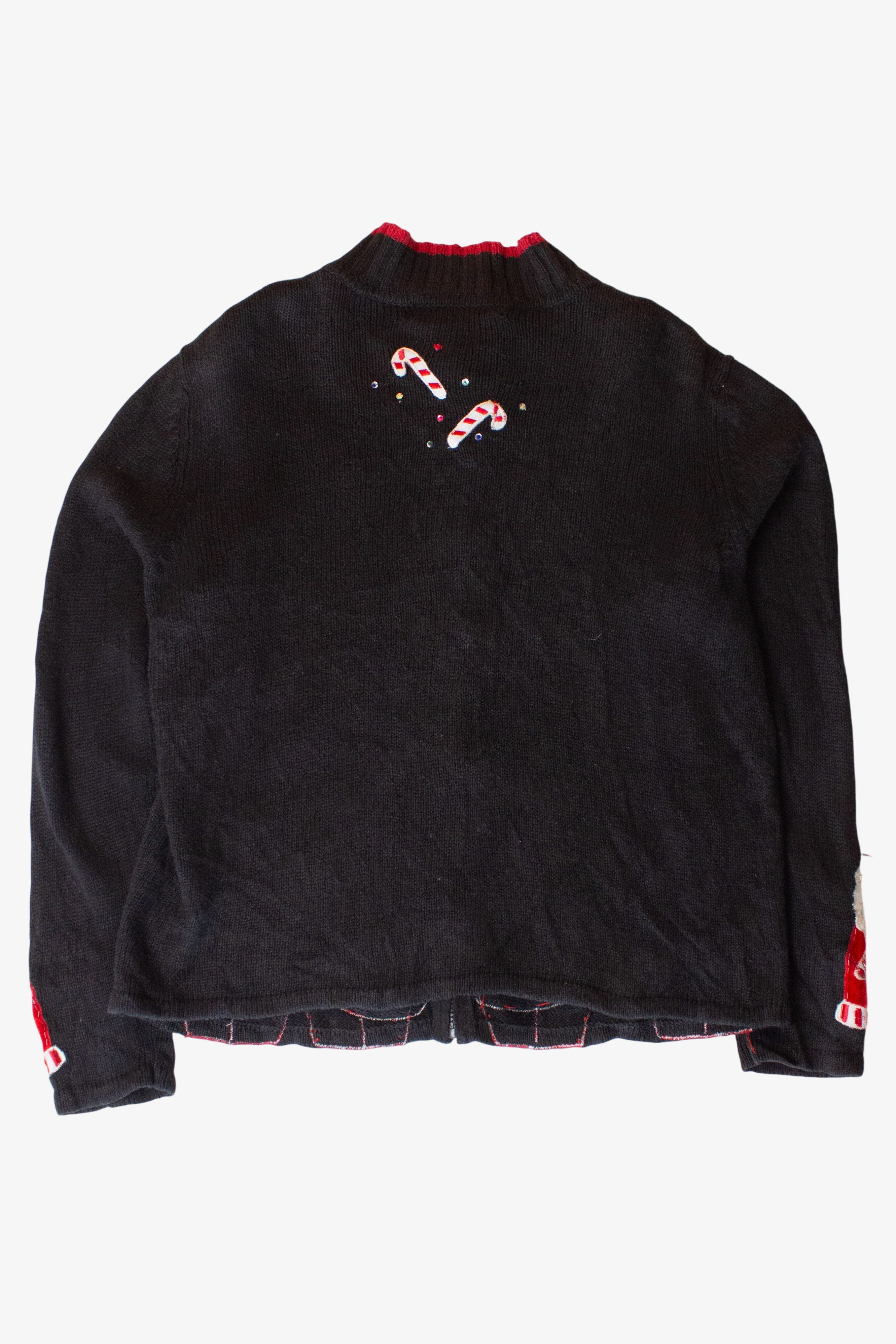 Vintage Candy Canes Christmas Cardigan (1990s)