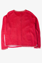 Vintage Red Reindeer Ugly Christmas Cardigan (2000s)