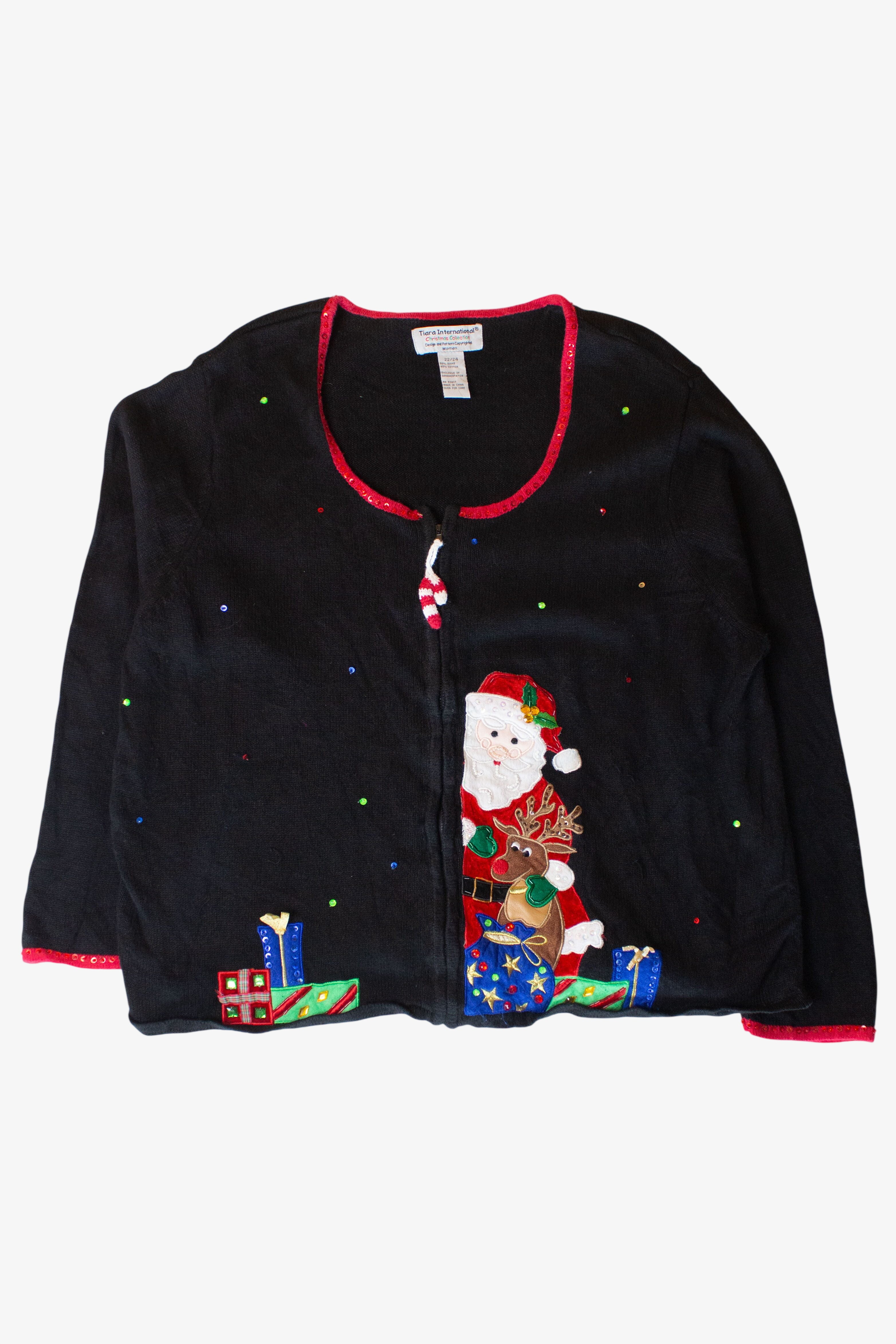 Vintage Santa Ugly Christmas Cardigan (1990s)