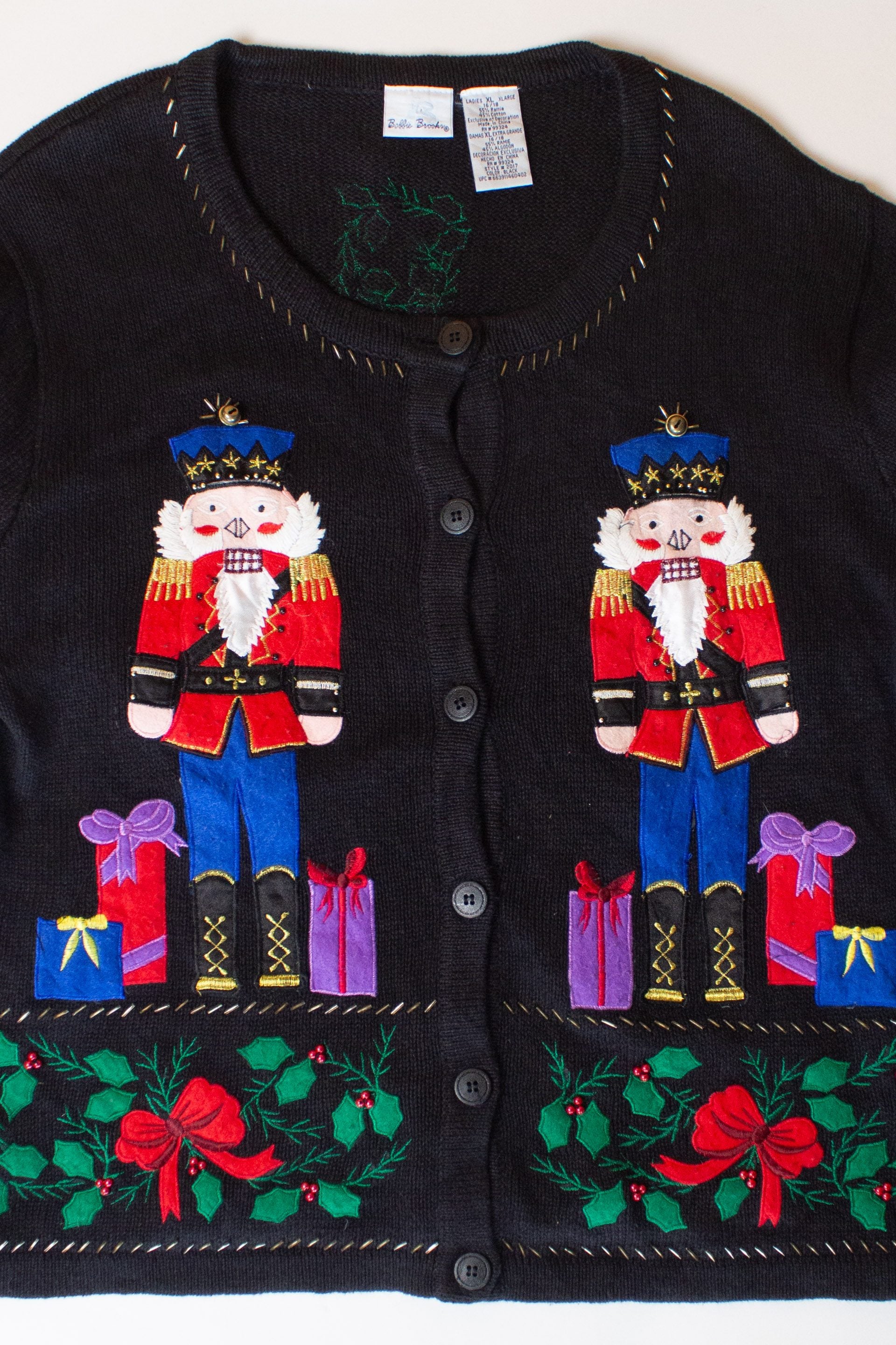 Vintage Nutcrackers Christmas Cardigan (1990s)