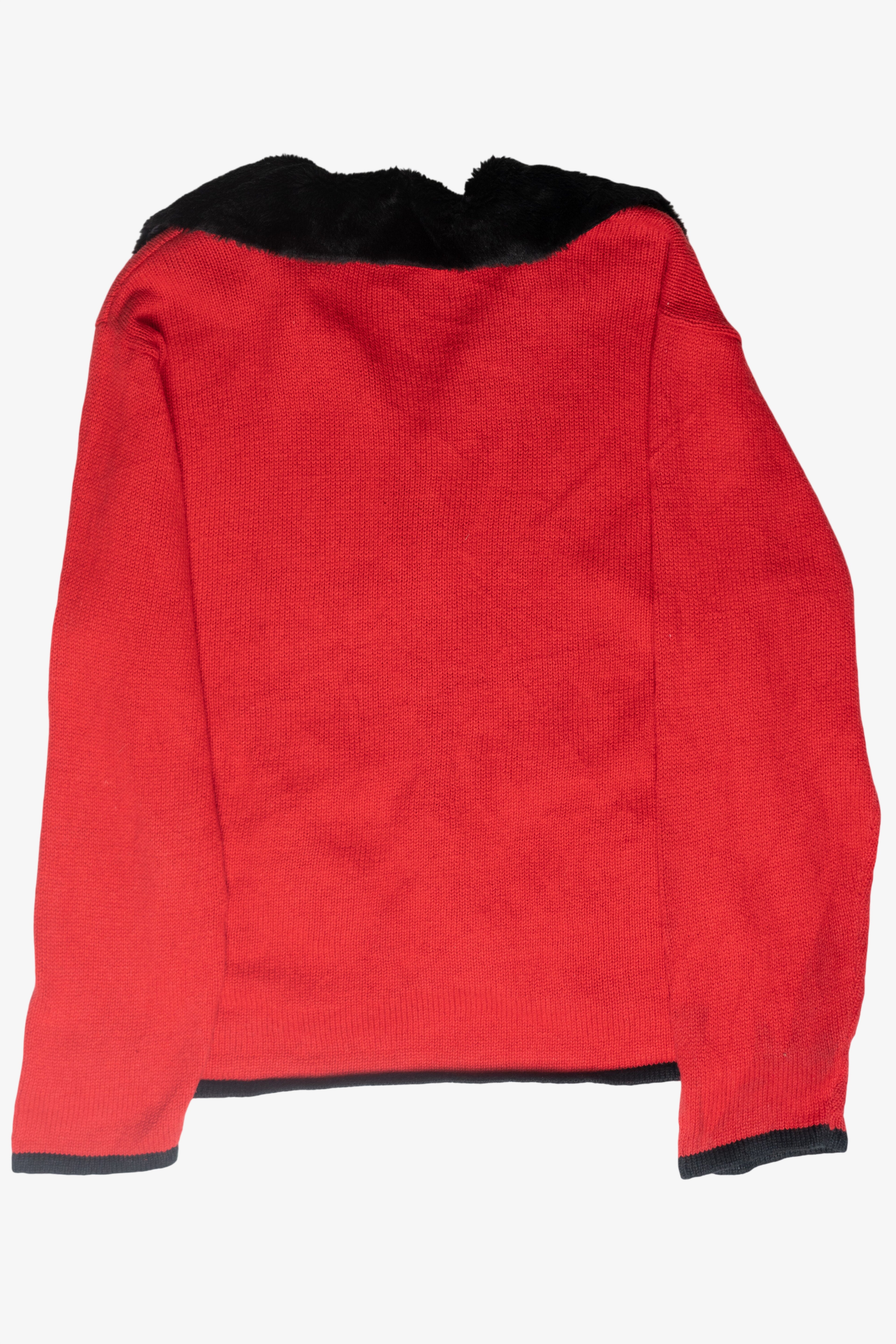 Dog Applique Ugly Christmas Cardigan (1990s)