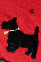 Dog Applique Ugly Christmas Cardigan (1990s)