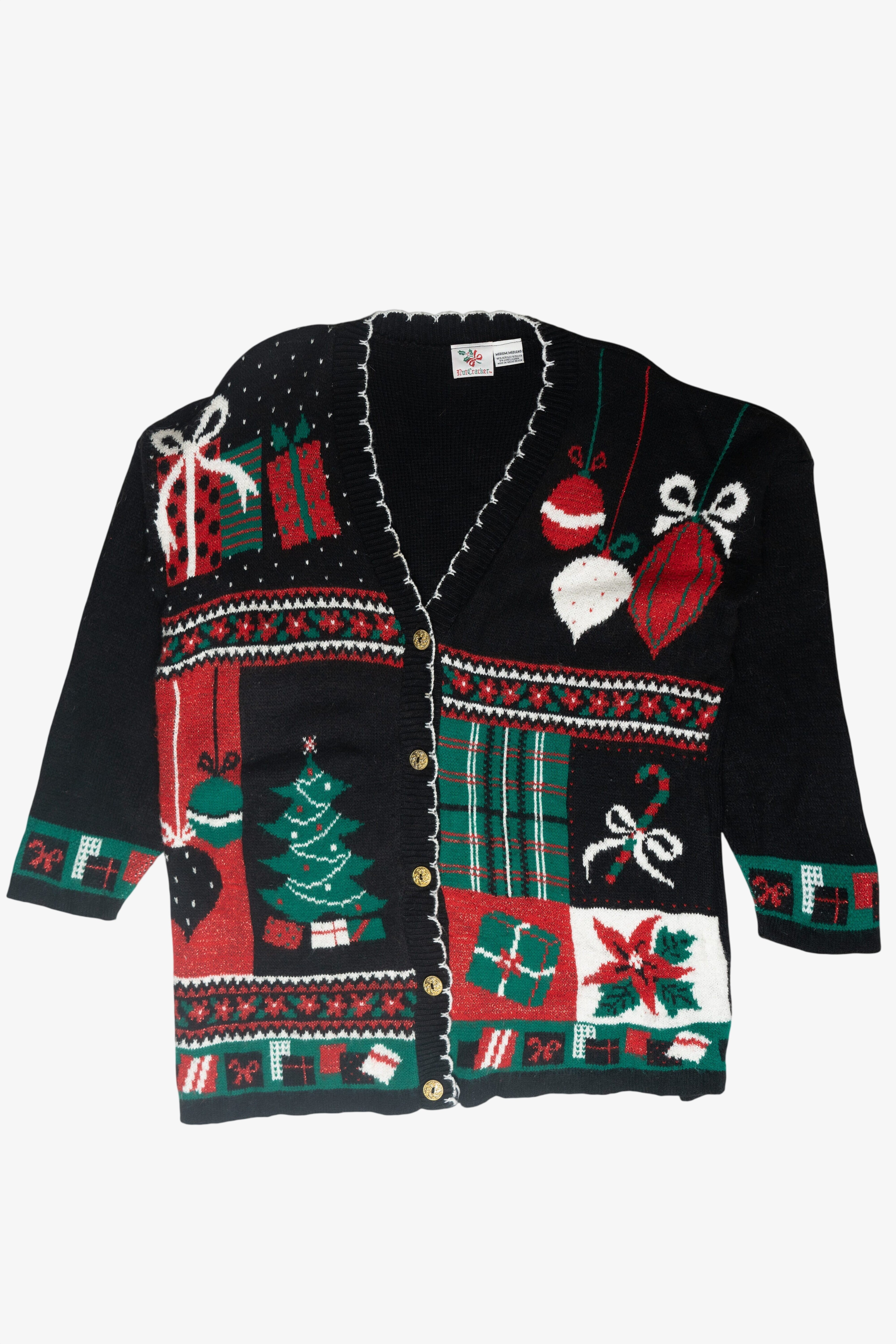 Presents Ugly Christmas Cardigan (1980s)