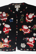 Jolly Santas Ugly Christmas Cardigan (2000s)