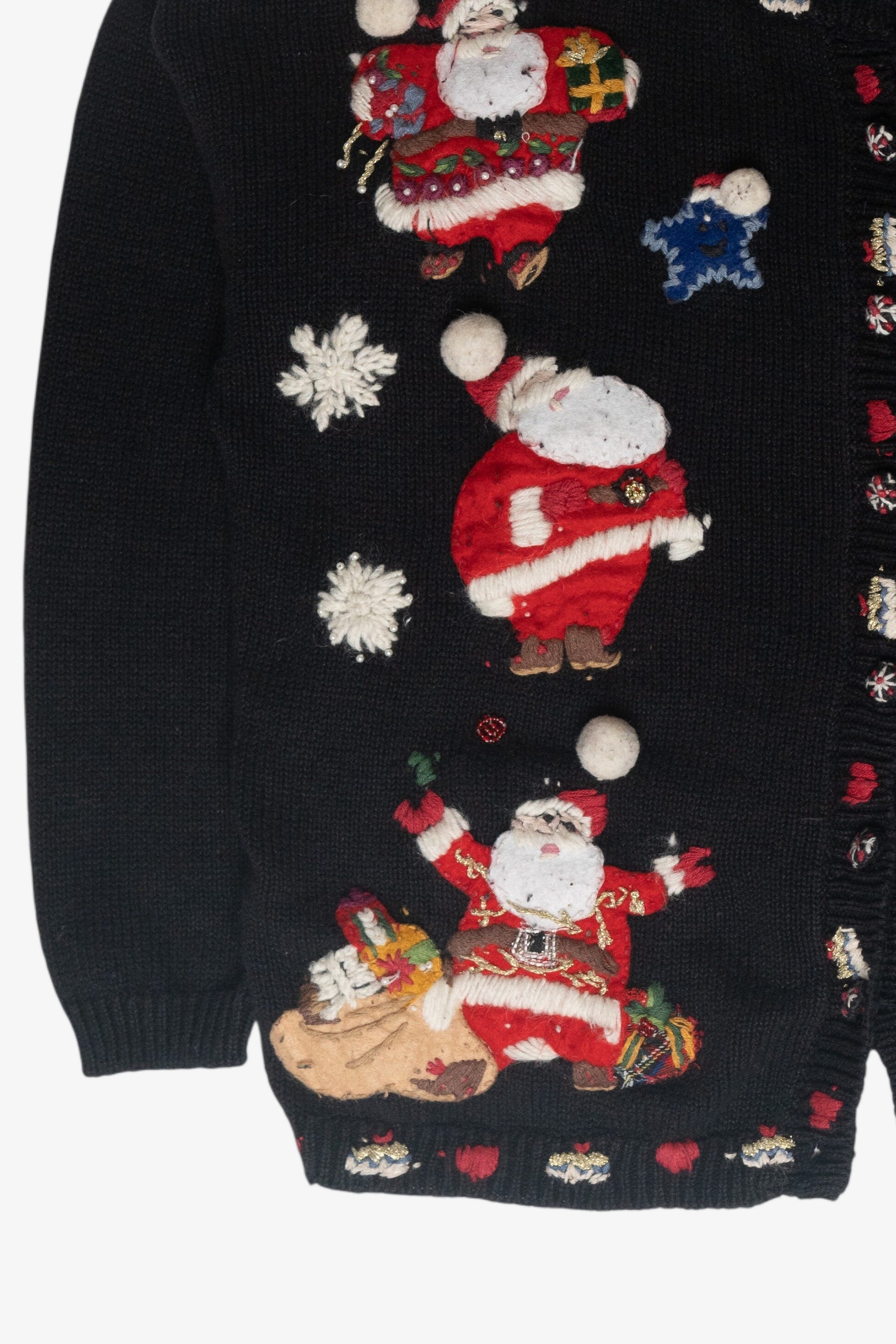 Jolly Santas Ugly Christmas Cardigan (2000s)