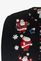 Jolly Santas Ugly Christmas Cardigan (2000s)