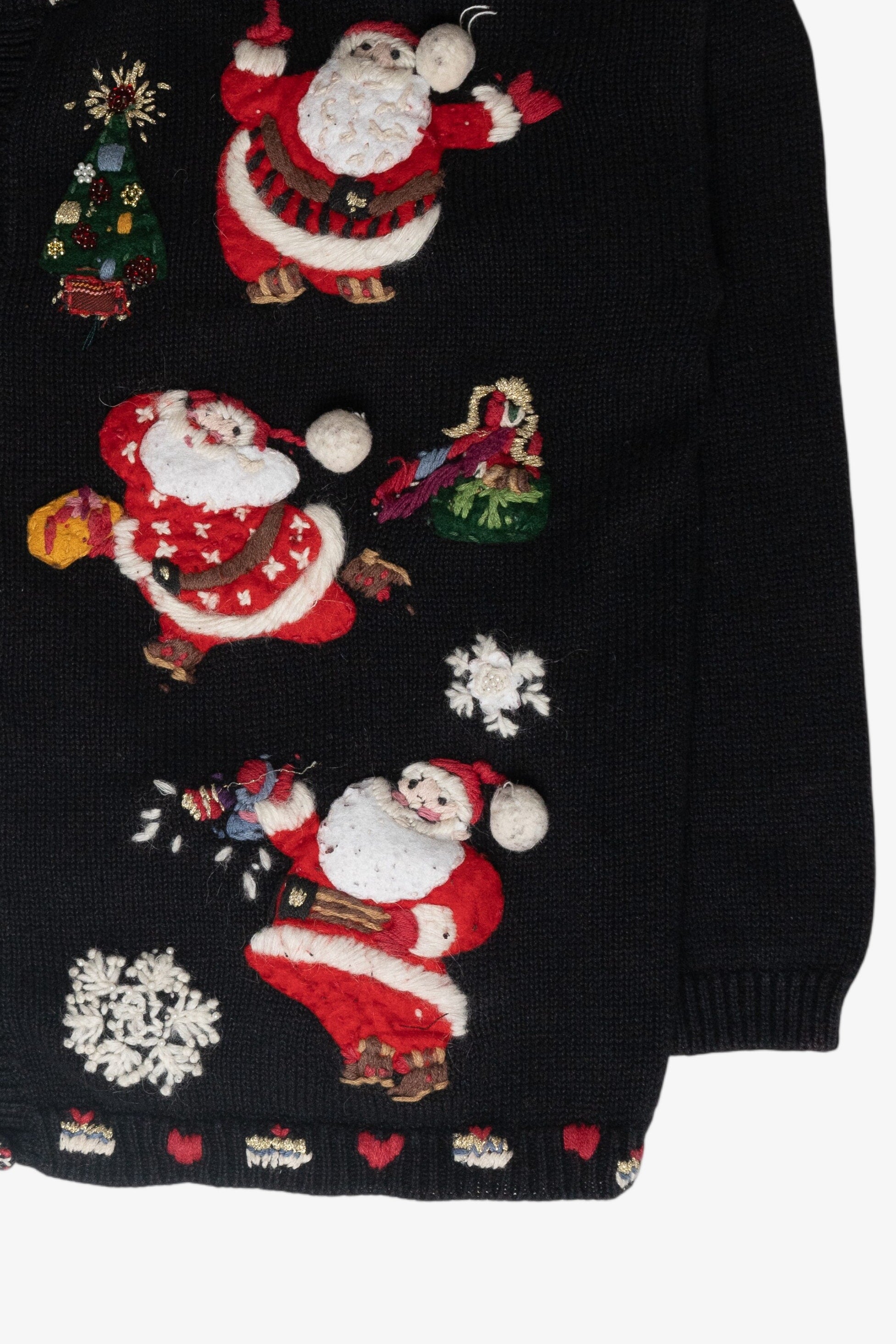 Jolly Santas Ugly Christmas Cardigan (2000s)