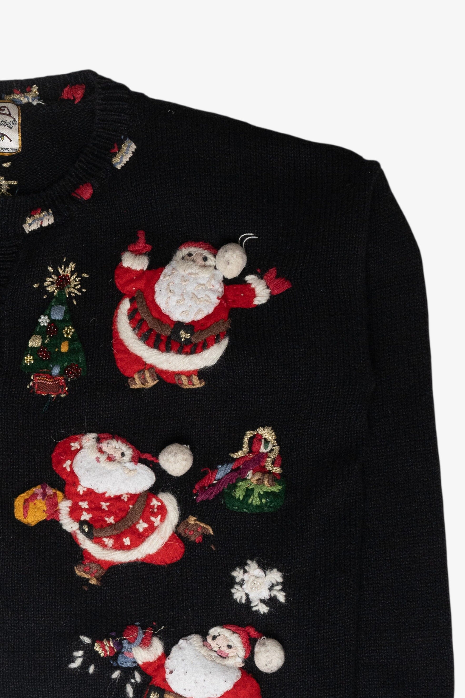 Jolly Santas Ugly Christmas Cardigan (2000s)