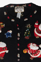 Jolly Santas Ugly Christmas Cardigan (2000s)