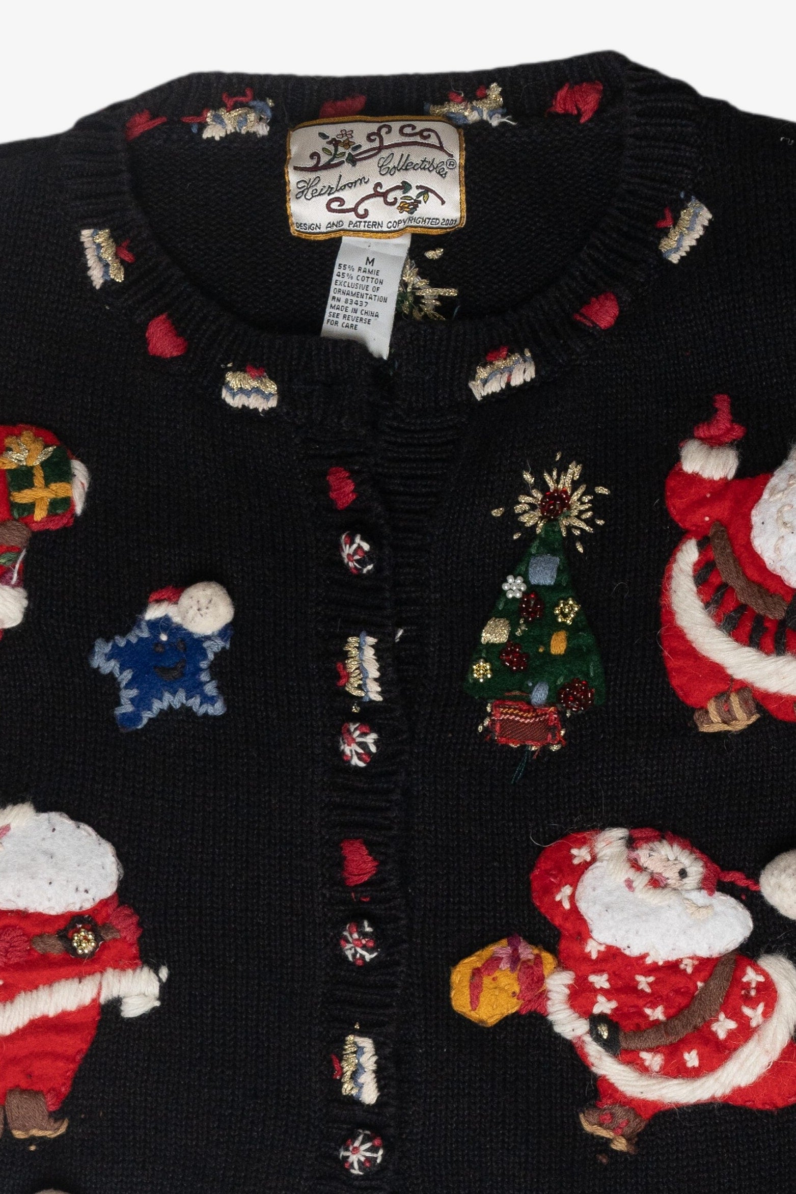 Jolly Santas Ugly Christmas Cardigan (2000s)