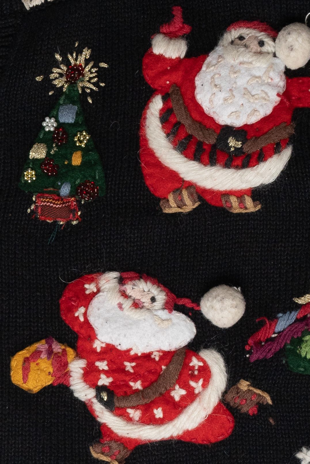 Jolly Santas Ugly Christmas Cardigan (2000s)