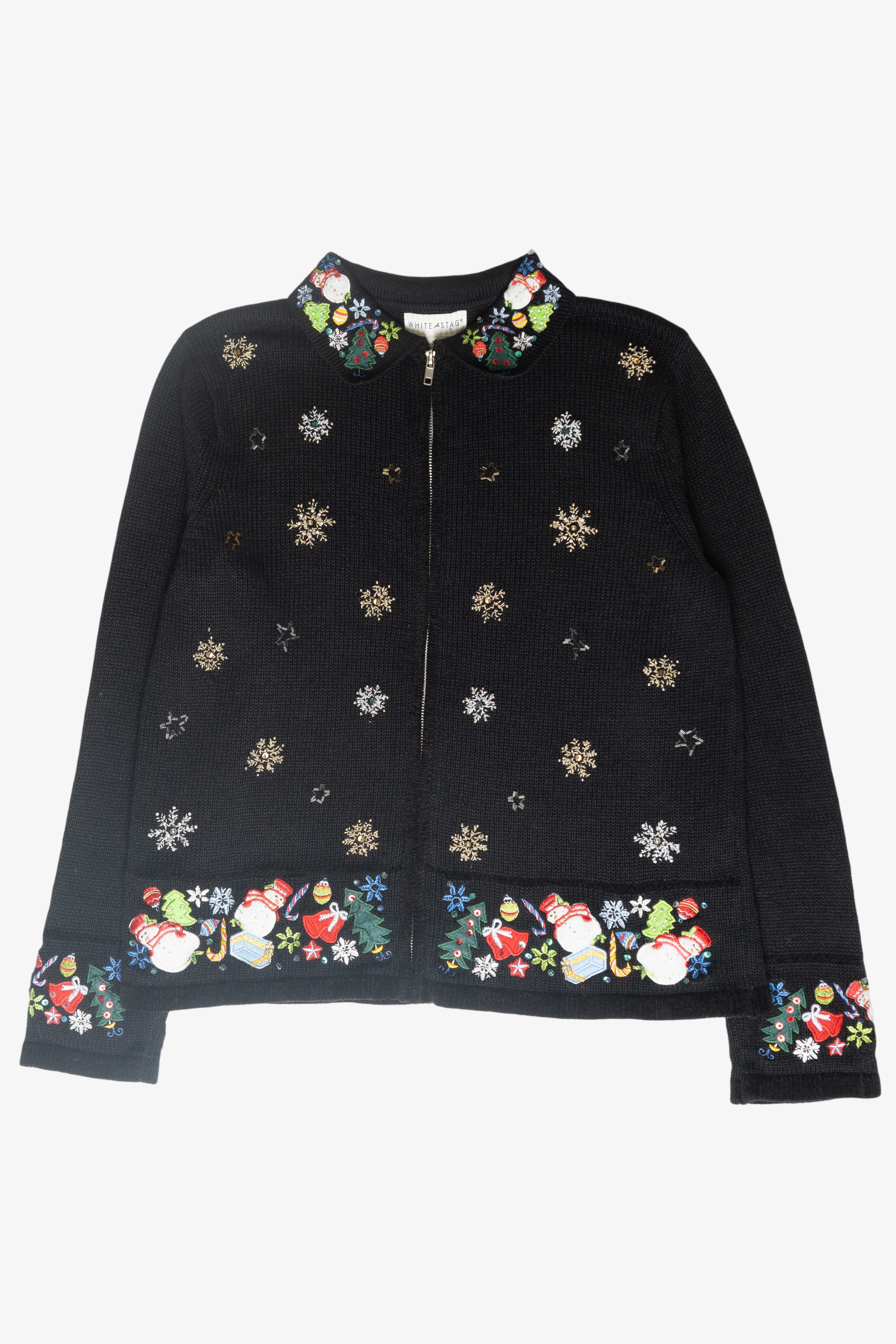 Snowmen Ugly Christmas Cardigan (1990s)