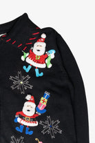 Stitched Santa Vintage Ugly Christmas Cardigan (2000s)