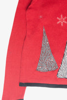 Lady and Dog Vintage Ugly Christmas Cardigan (2000s)