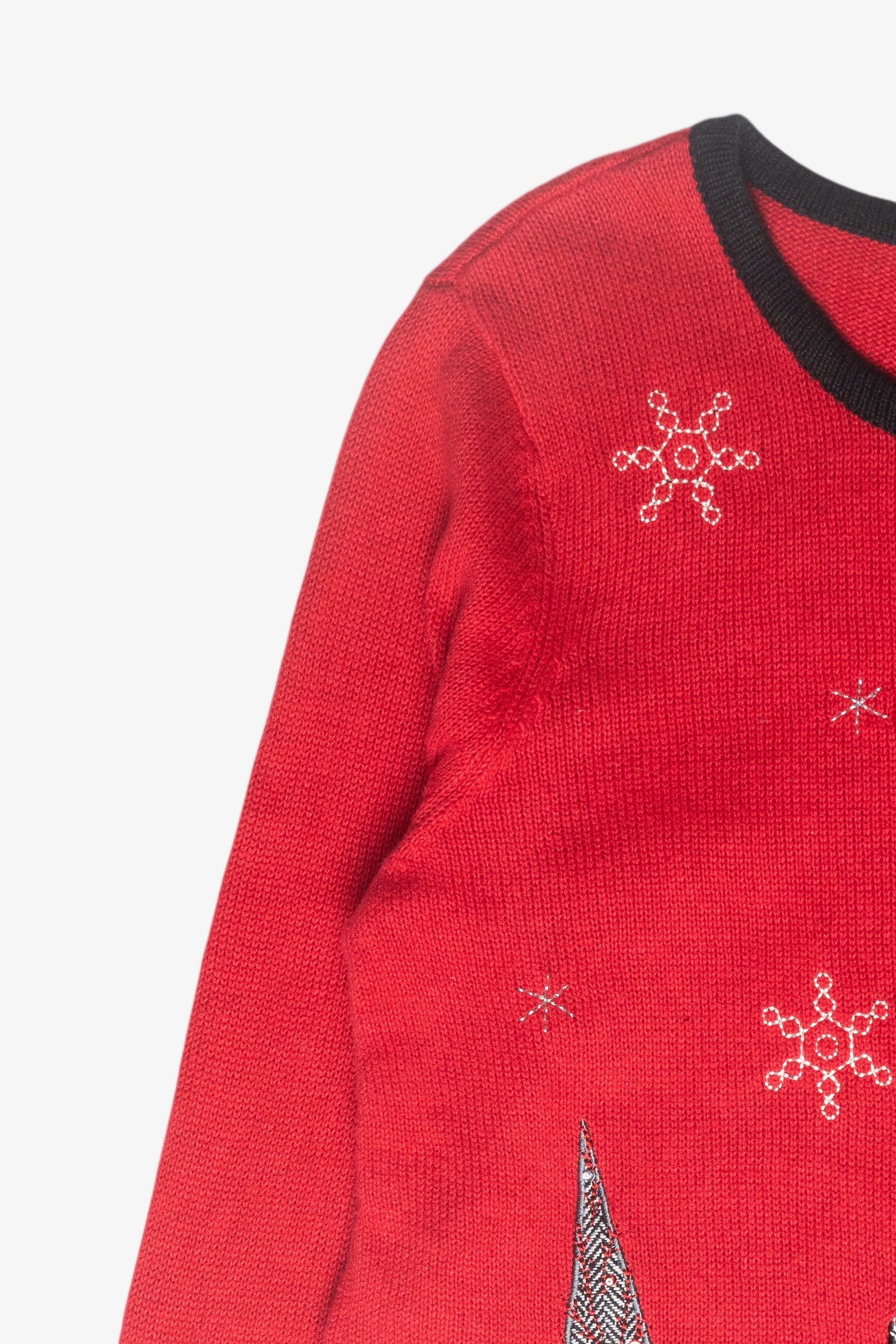 Lady and Dog Vintage Ugly Christmas Cardigan (2000s)