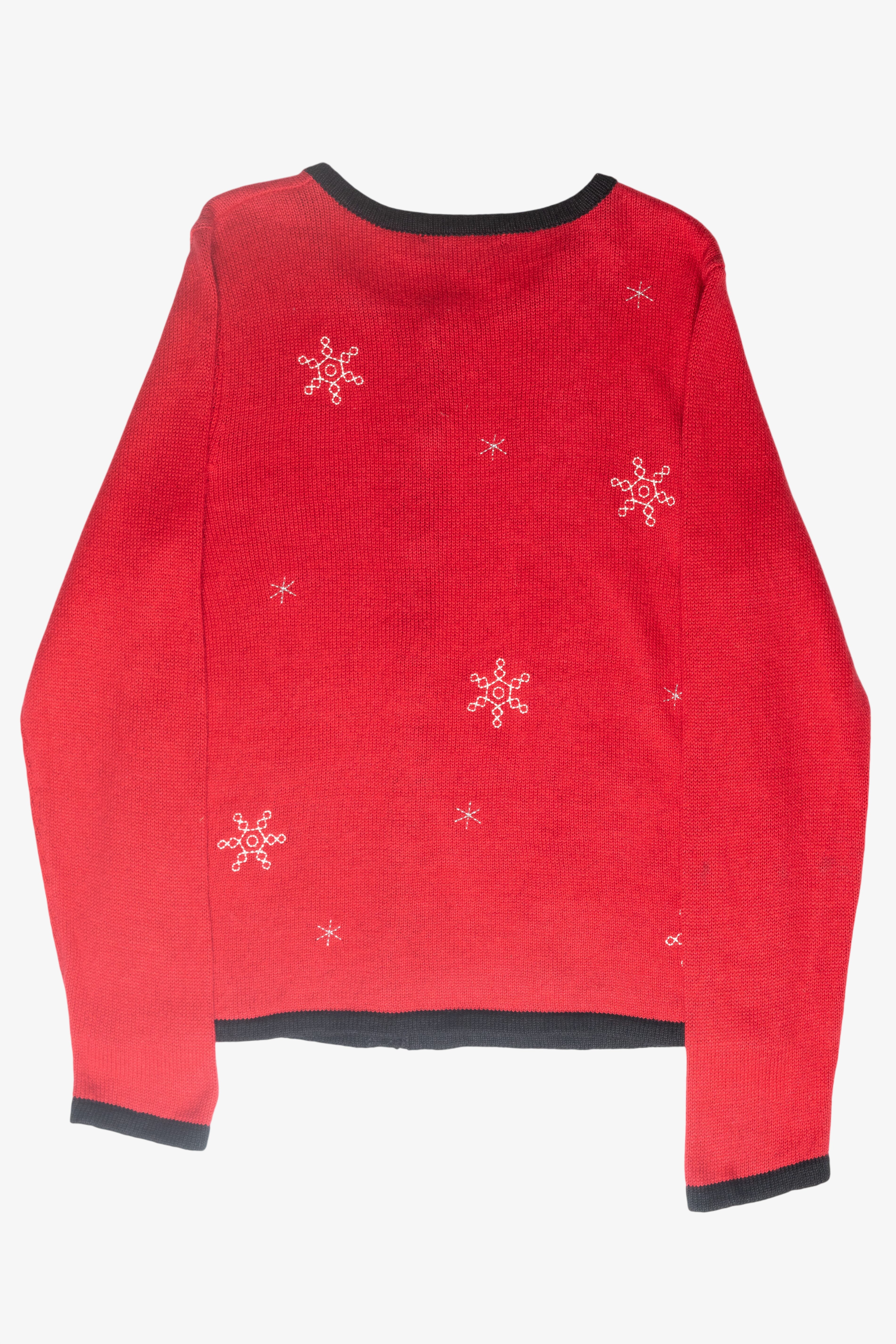 Lady and Dog Vintage Ugly Christmas Cardigan (2000s)