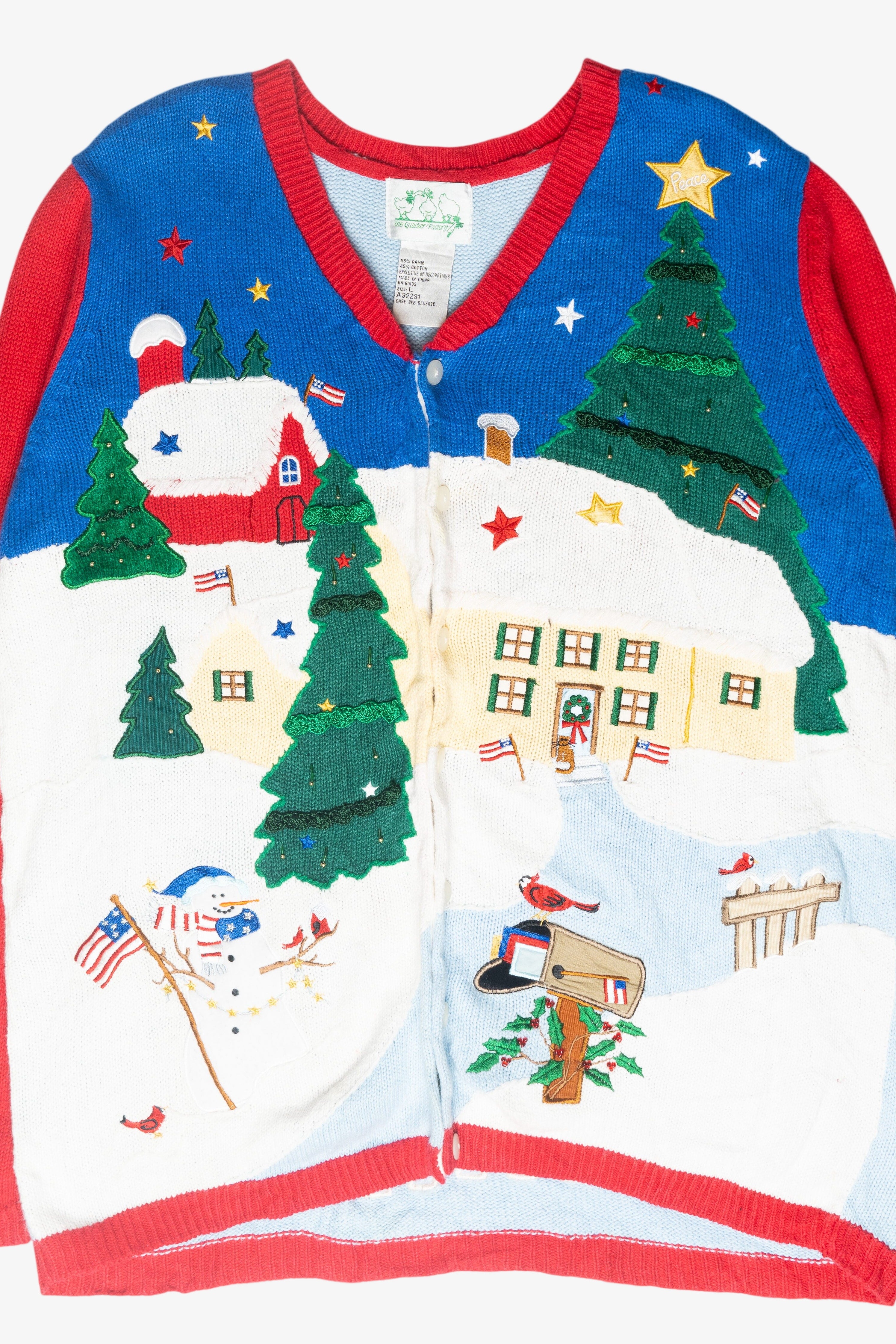 Patriotic USA Vintage Ugly Christmas Pullover (2000s)