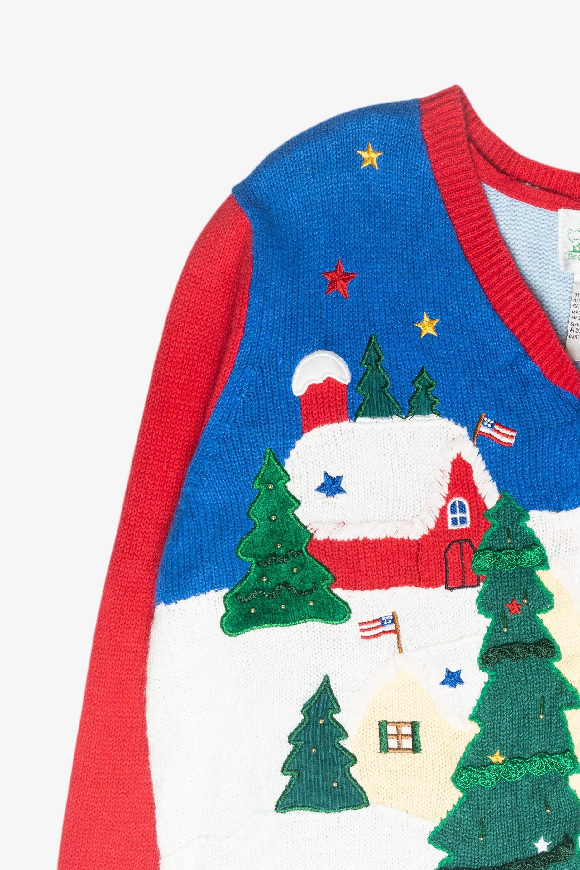 Patriotic USA Vintage Ugly Christmas Pullover (2000s)