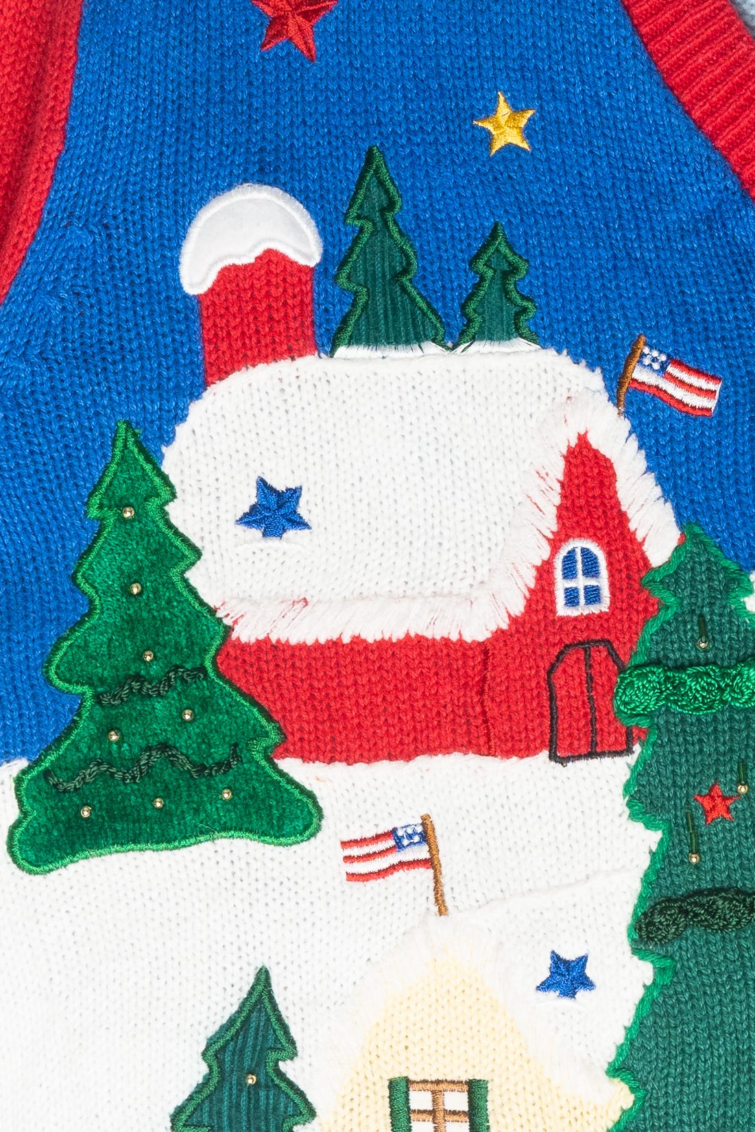 Patriotic USA Vintage Ugly Christmas Pullover (2000s)