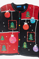 Funky Ornaments Vintage Ugly Christmas Pullover (1980s)