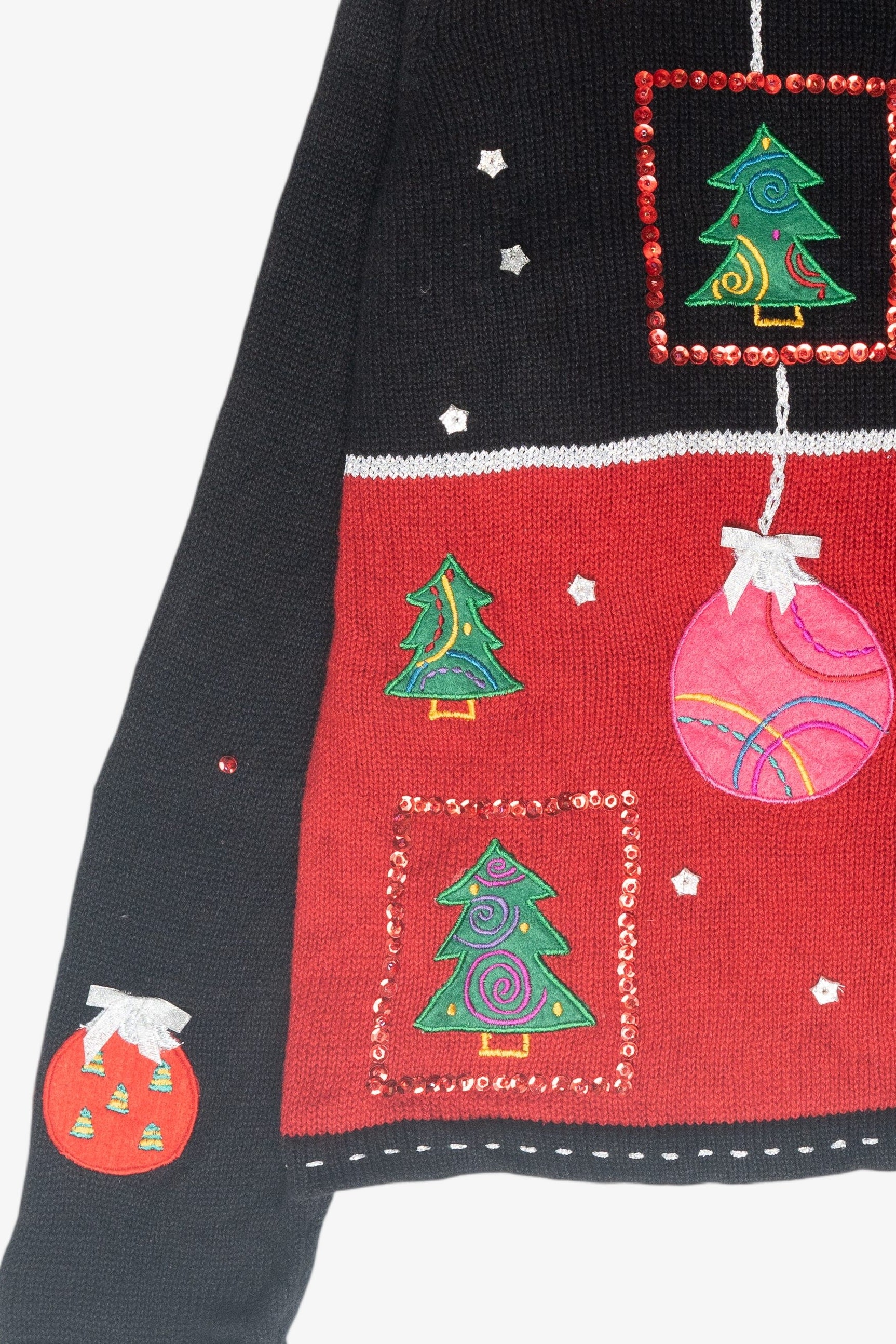 Funky Ornaments Vintage Ugly Christmas Pullover (1980s)