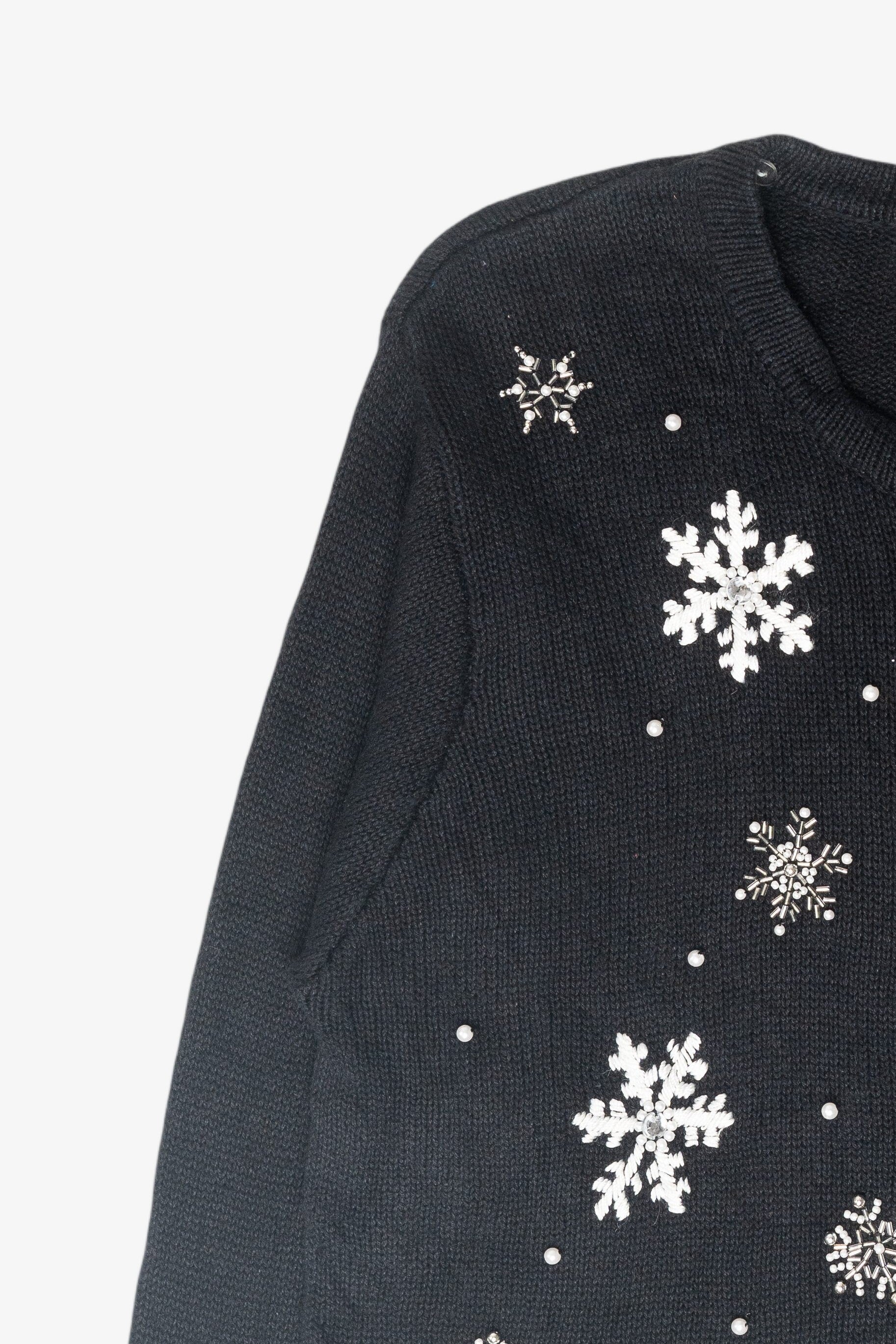Snowglobe Vintage Ugly Christmas Zip Cardigan
