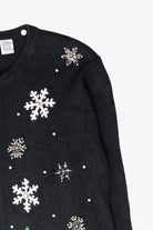 Snowglobe Vintage Ugly Christmas Zip Cardigan