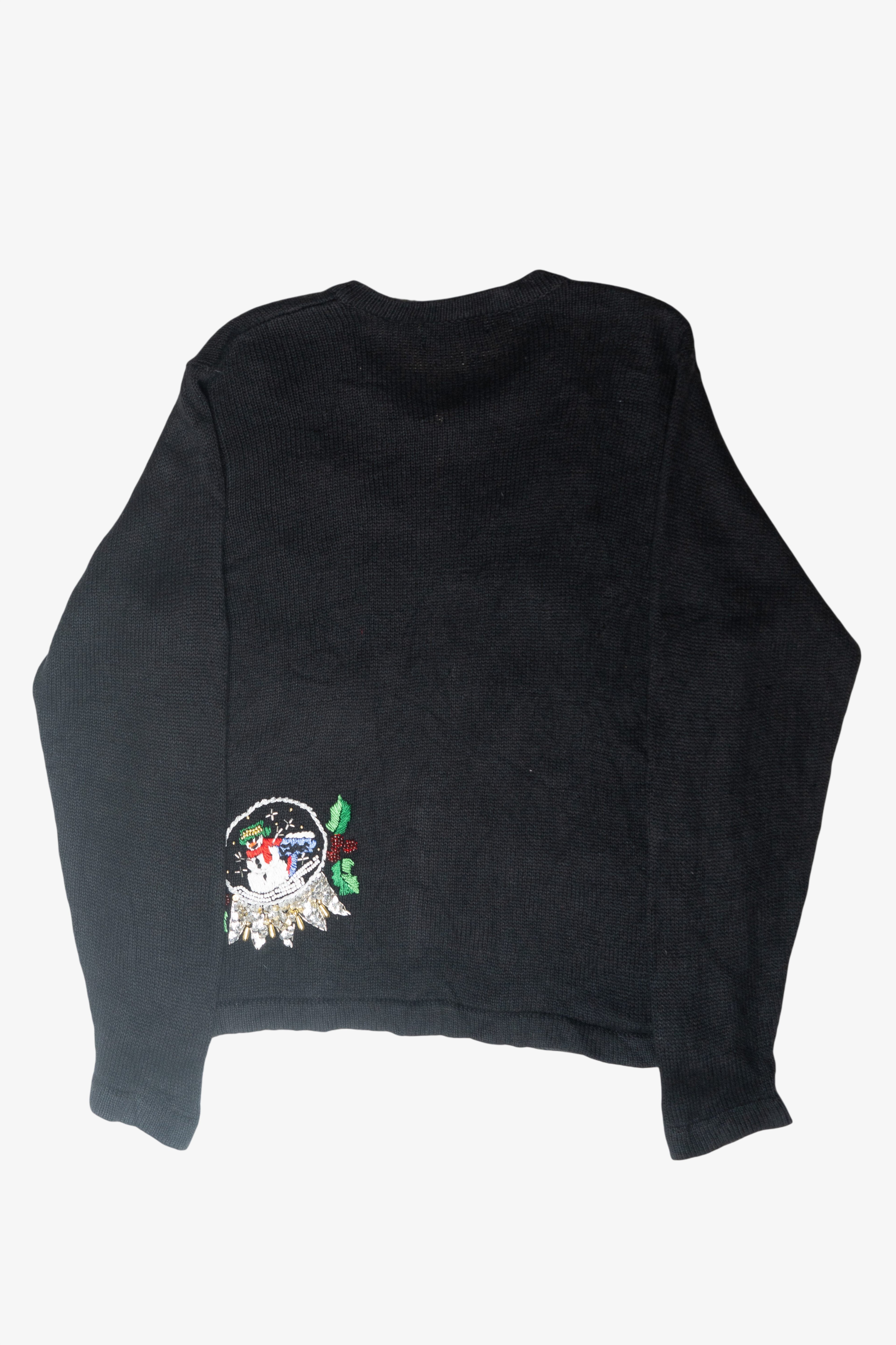 Snowglobe Vintage Ugly Christmas Zip Cardigan